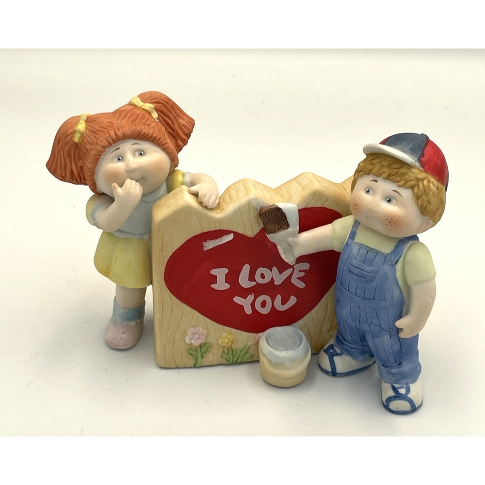 Vtg Cabbage Patch Kids Fine Porcelain Figure 1985 I Love You #5452 Box & Tag